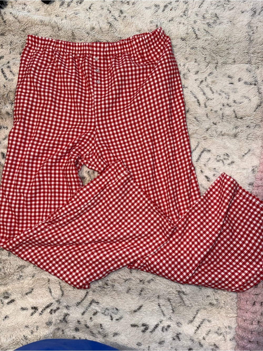 Red gingham wide leg casual/sleep pants